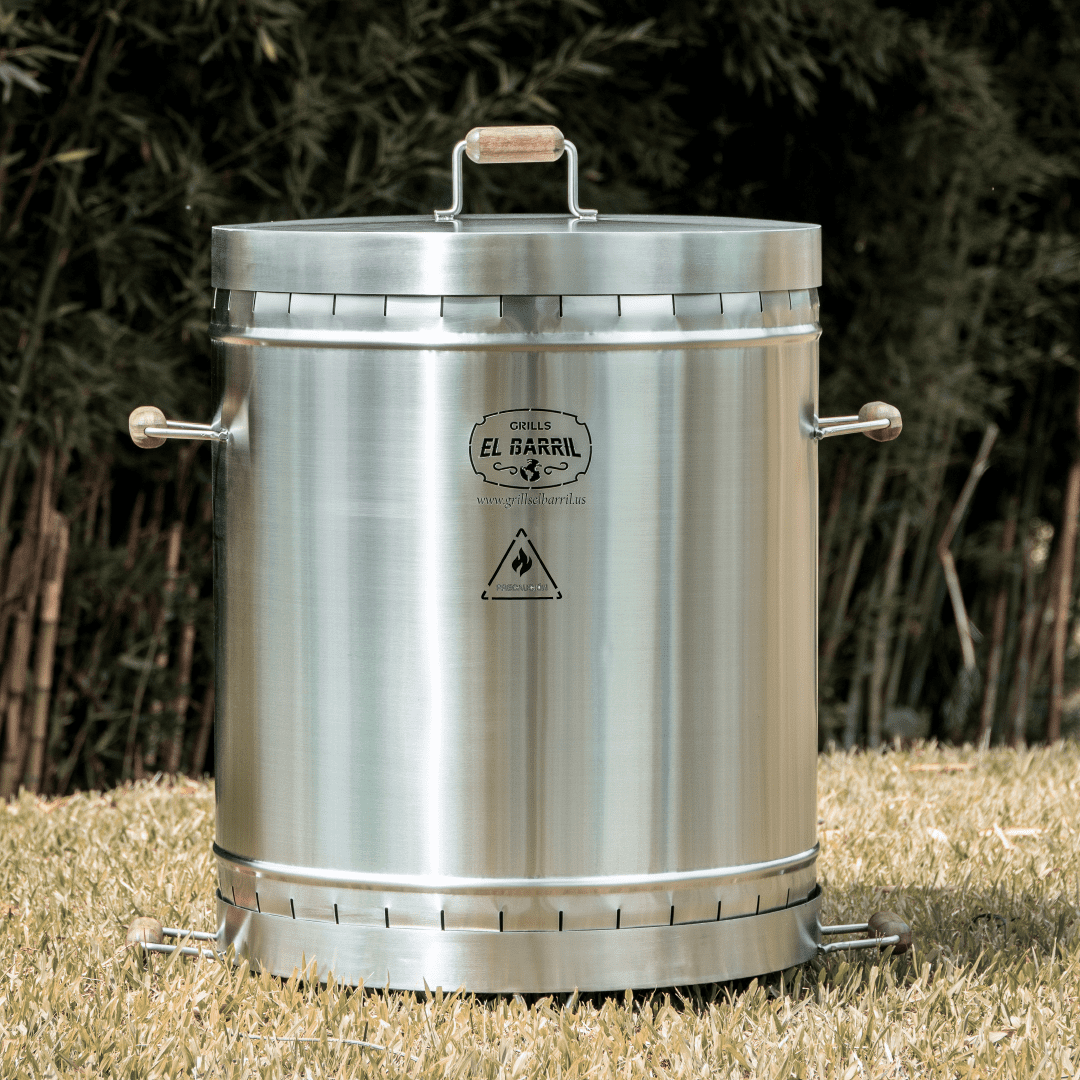 Barril asador grande en acero