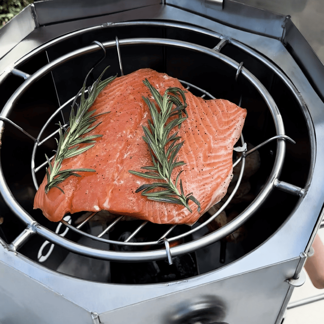 Barril asador pequeño plegable en acero