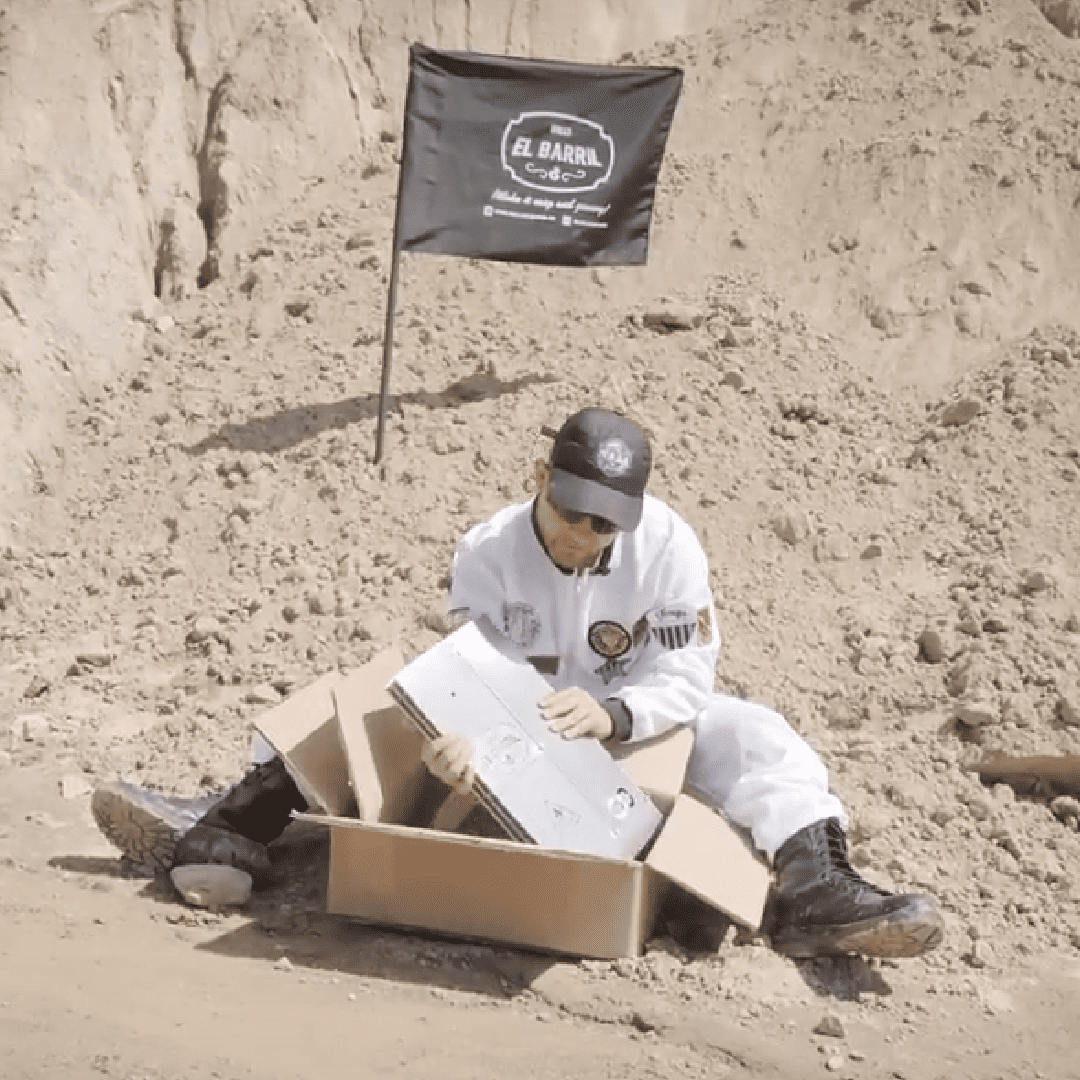 Barril asador pequeño plegable en acero