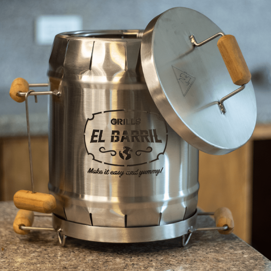 Barril asador bebe en acero