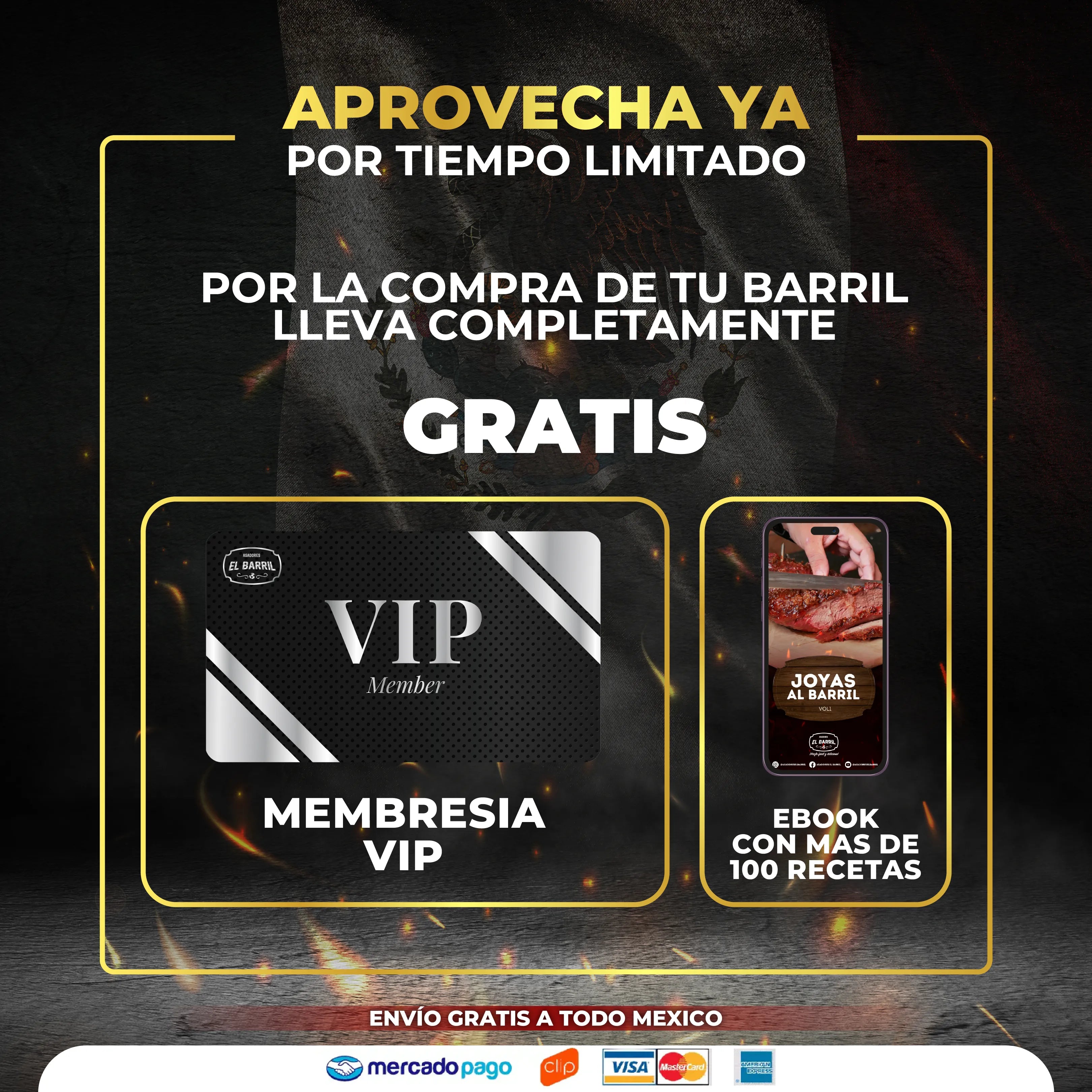 Barril Ahumador Todo en 1 + Accesorios + Obsequio