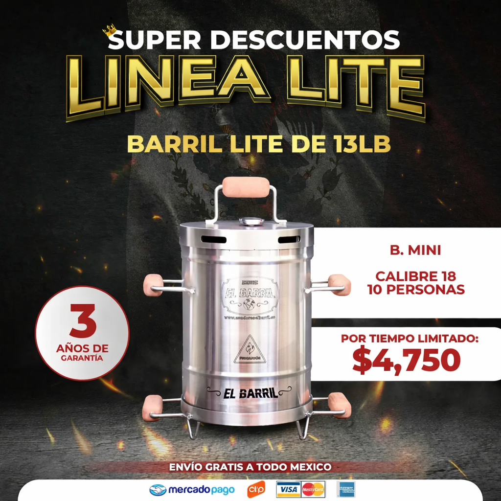 Barril Ahumador Todo en 1 + Accesorios + Obsequio