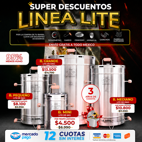 Barril Ahumador Todo en 1 + Accesorios + Obsequio