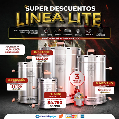 Barril Ahumador Todo en 1 + Accesorios + Obsequio