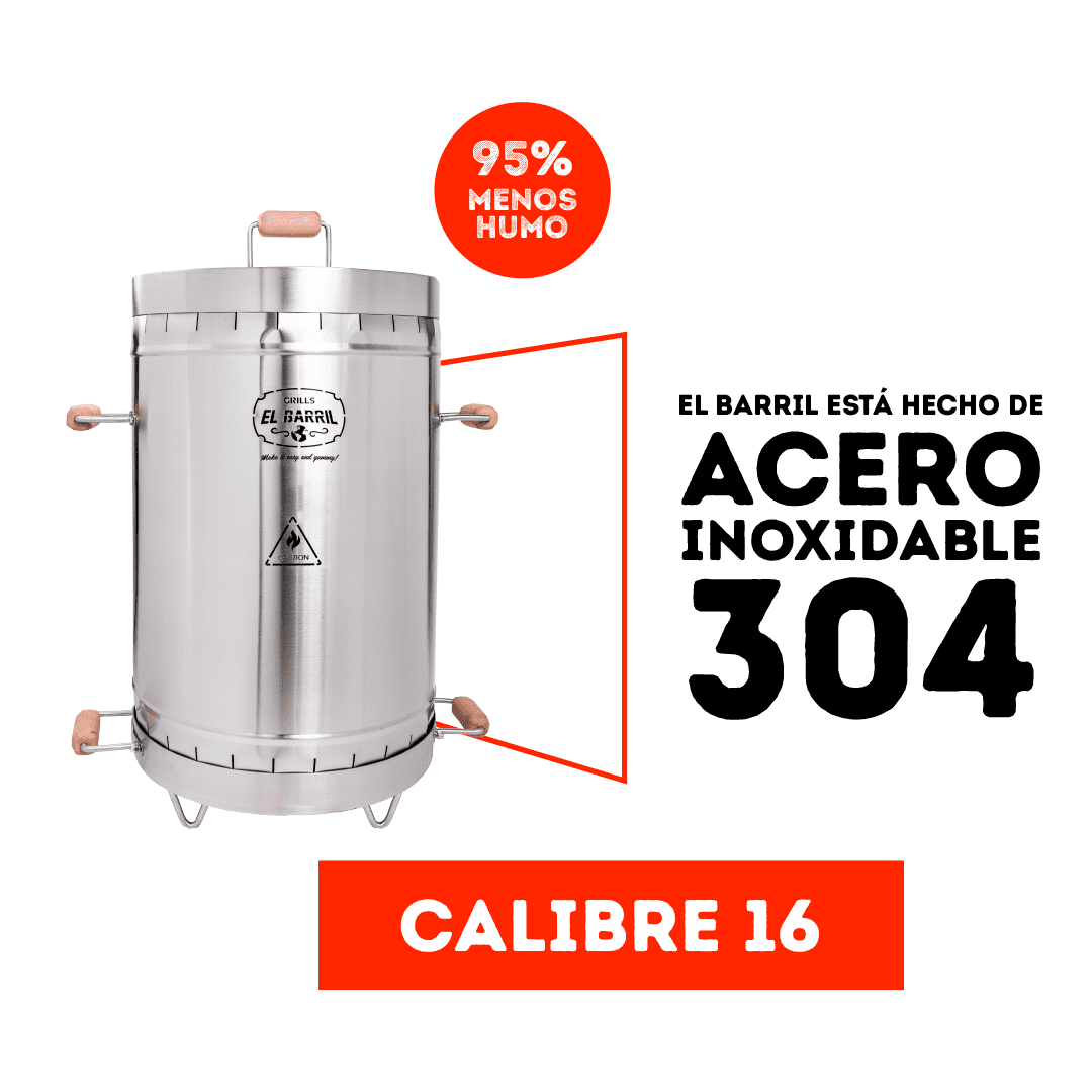 Barril asador mediano en acero