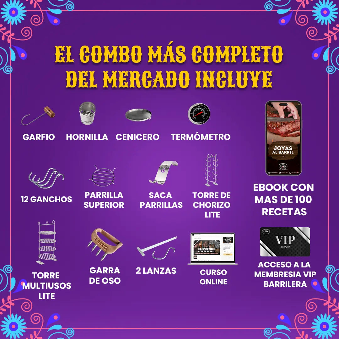 Combo Dia de Muertos 30Lbs + Kit de Accesorios + 3 Años de Garantía