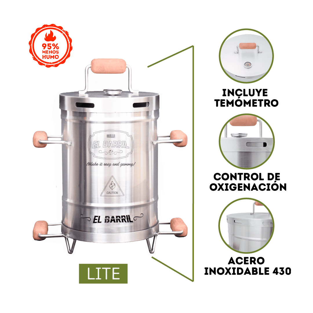 Barril asador mini lite en acero