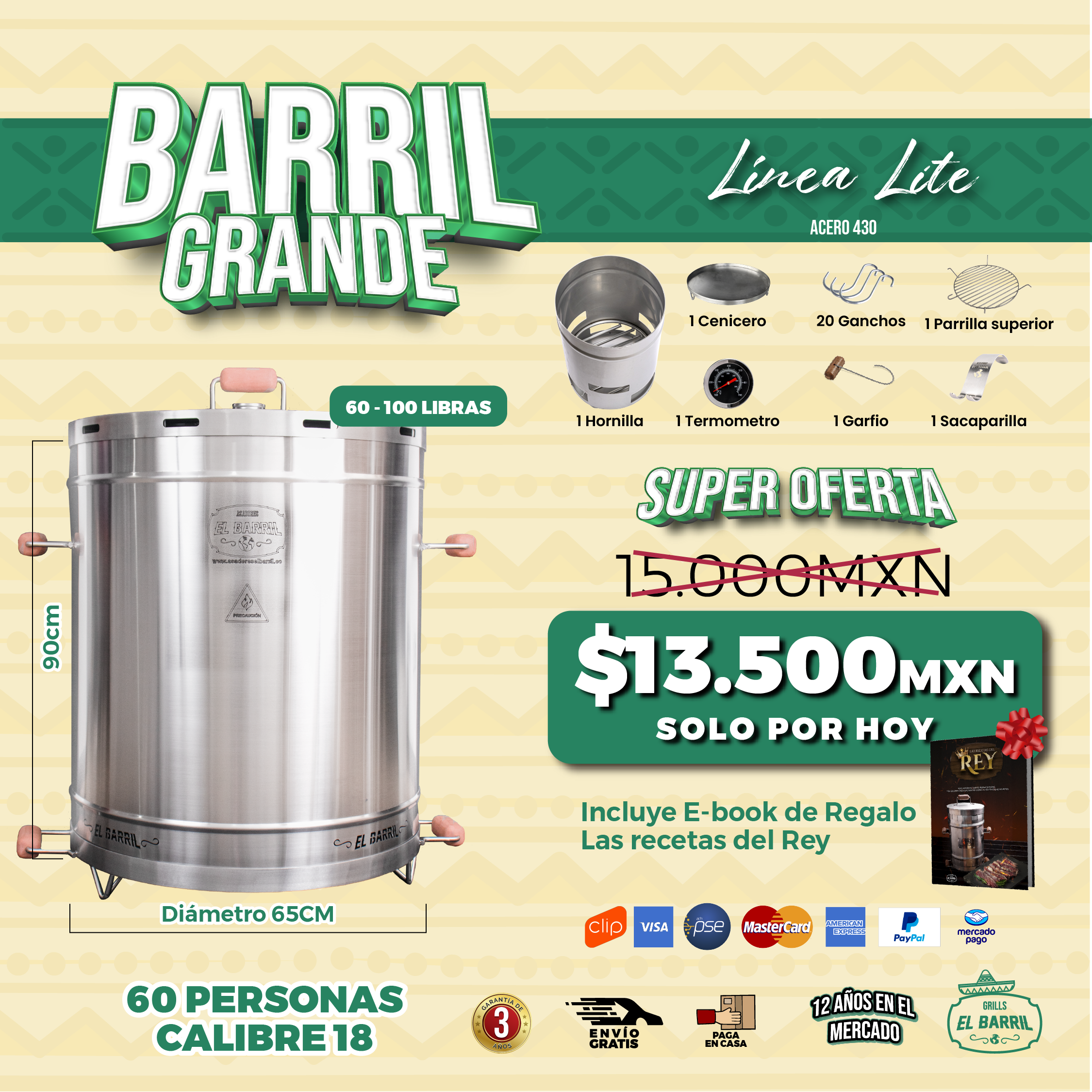 ASADOR AL BARRIL OFERTA EXCLUSIVA