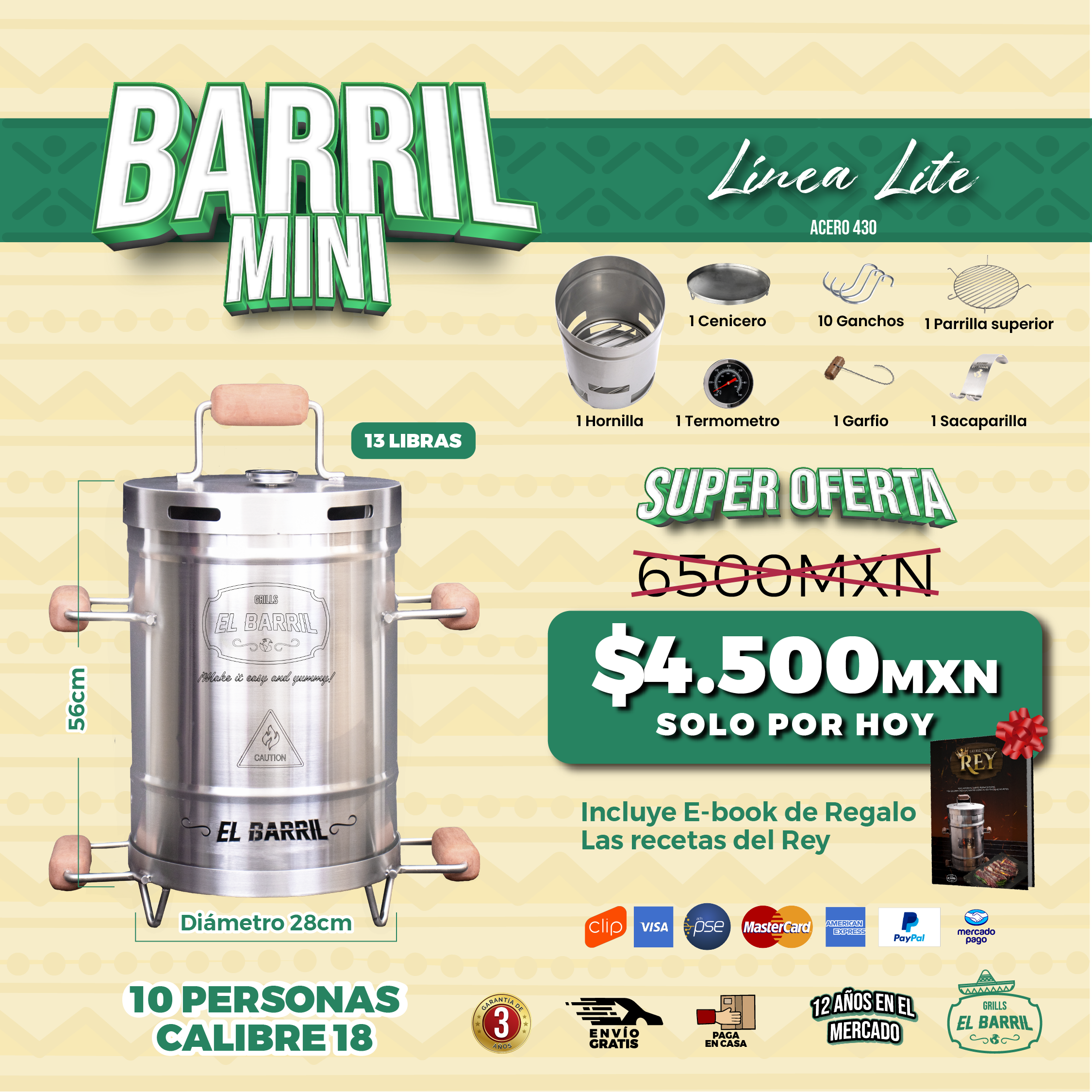 ASADOR AL BARRIL OFERTA EXCLUSIVA