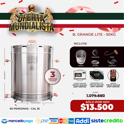 Combo Mundialista!!- Barril Ahumador Todo en 1 + 7 Obsequios