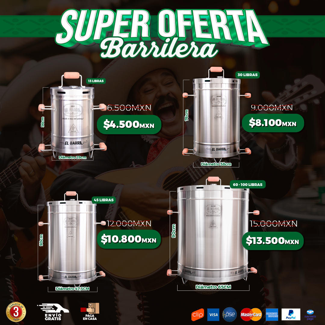 ASADOR AL BARRIL OFERTA EXCLUSIVA