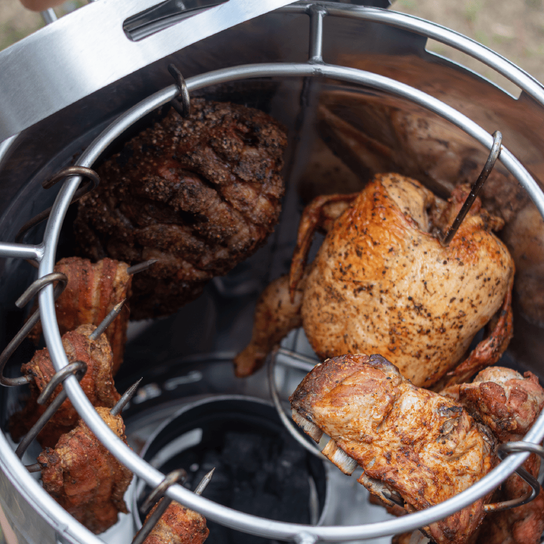 Barril asador pequeño lite en acero
