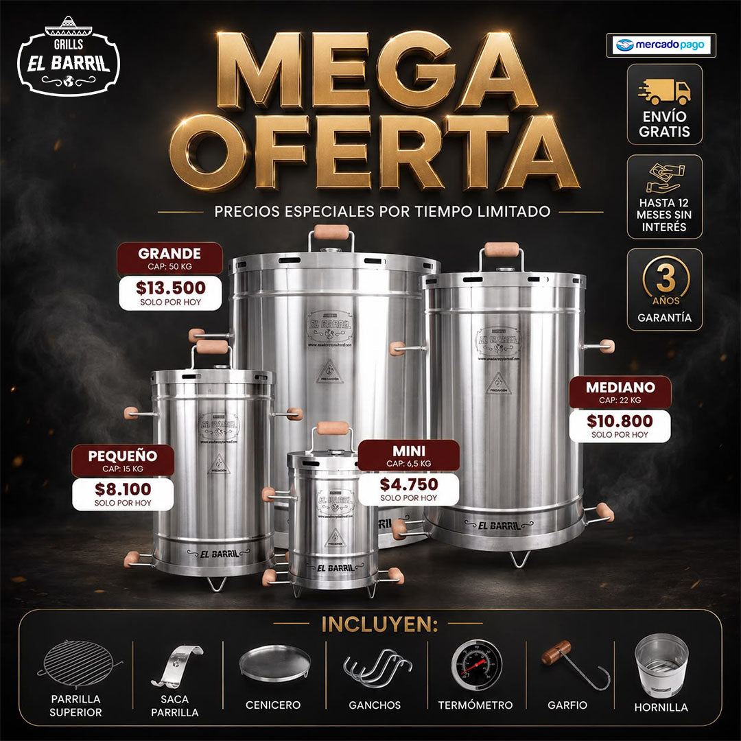 Combo El Barril® Barril Ahumador Premium + Obsequios Exclusivos