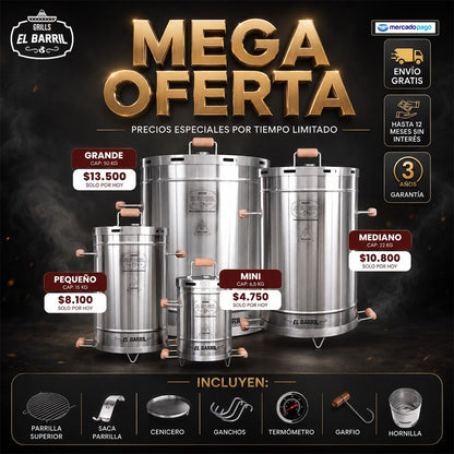 Combo El Barril® Barril Ahumador Premium + Obsequios Exclusivos