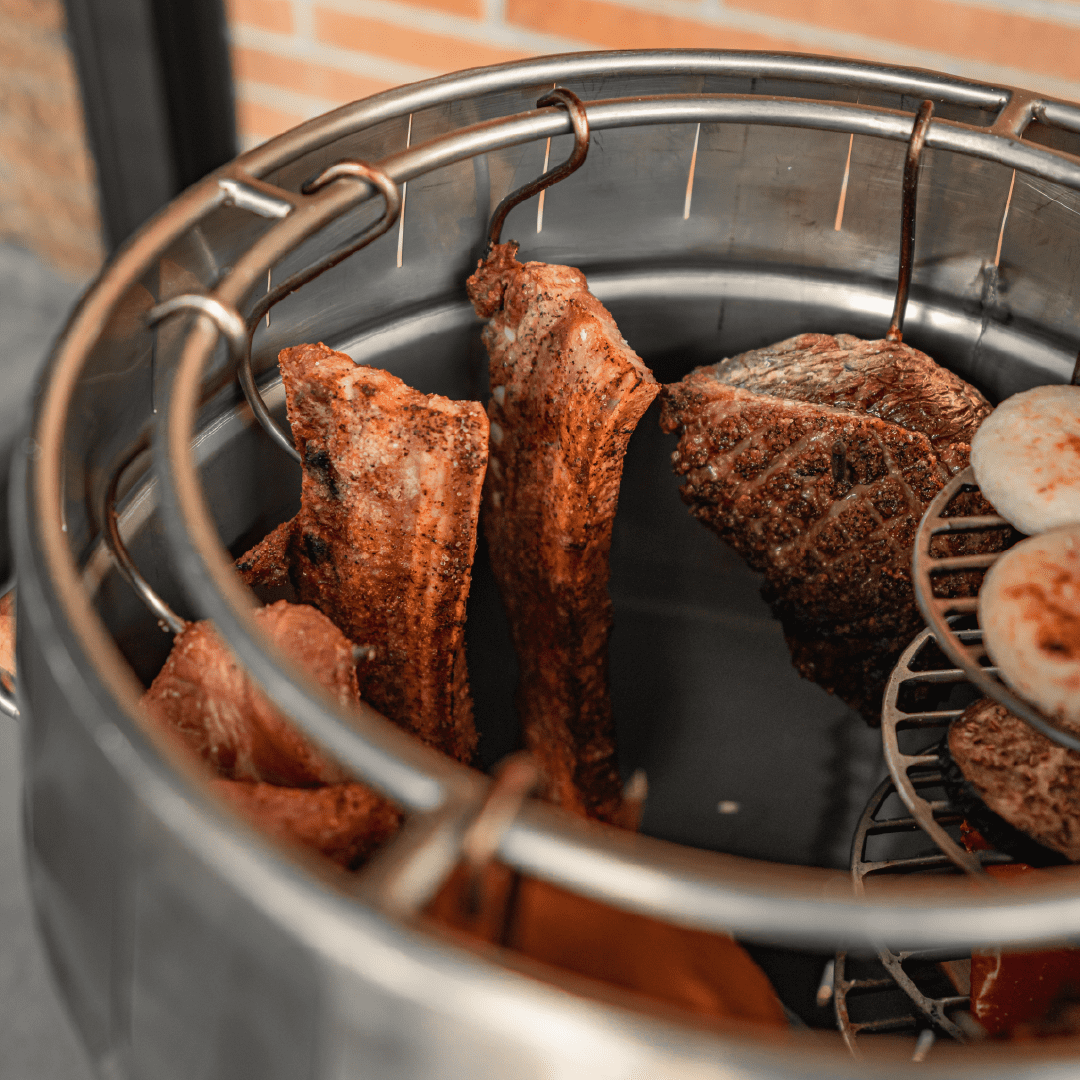 Barril asador pequeño en acero