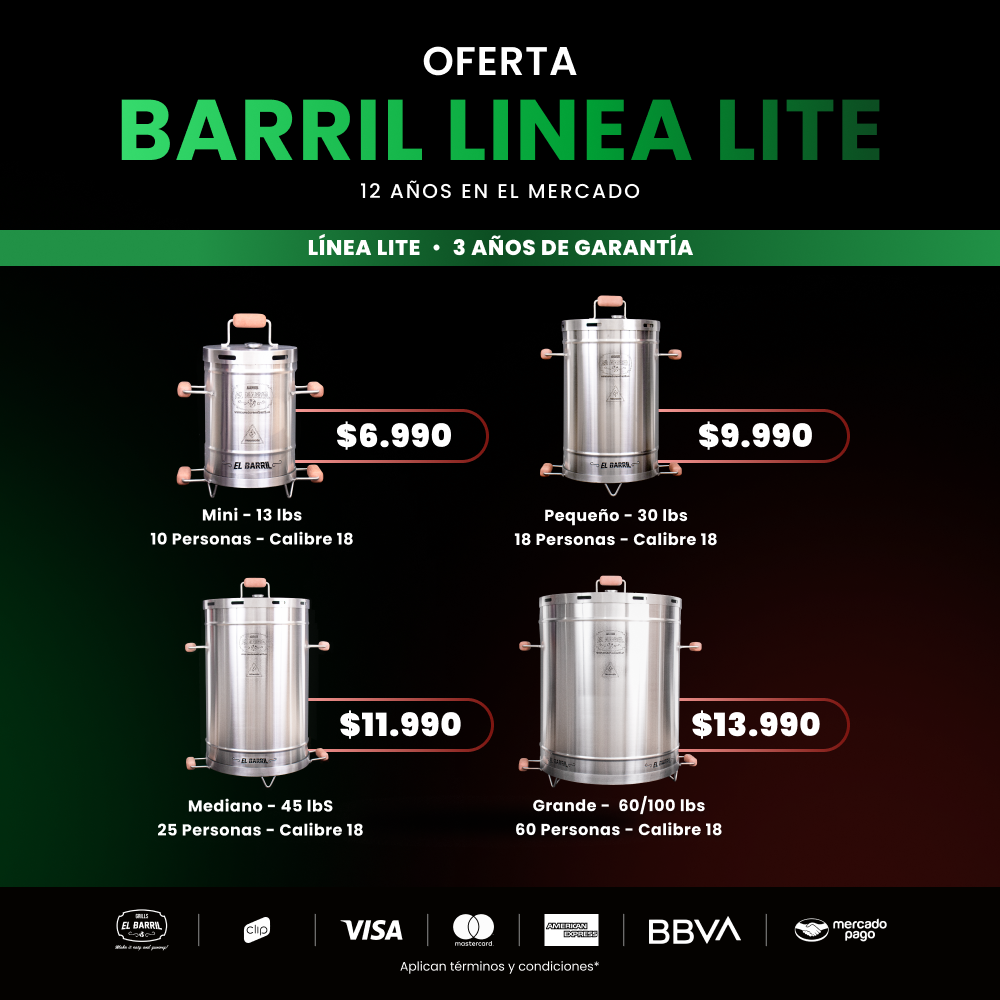 ASADOR AL BARRIL OFERTA EXCLUSIVA